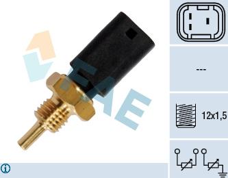 FAE 33724 - Датчик, температура на охладителната течност vvparts.bg