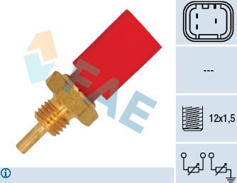 FAE 33725 - Датчик, температура на охладителната течност vvparts.bg