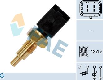 FAE 33723 - Датчик, температура на охладителната течност vvparts.bg