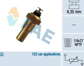 FAE 32070 - Датчик, температура на охладителната течност vvparts.bg