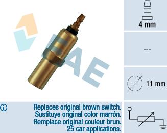 FAE 32150 - Датчик, температура на охладителната течност vvparts.bg