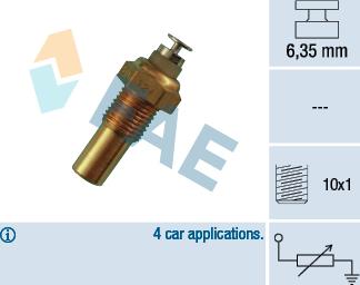 FAE 32100 - Датчик, температура на охладителната течност vvparts.bg