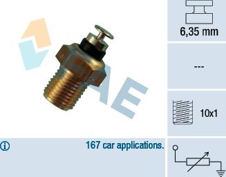 FAE 32110 - Датчик, температура на охладителната течност vvparts.bg