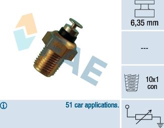 FAE 32180 - Датчик, температура на охладителната течност vvparts.bg