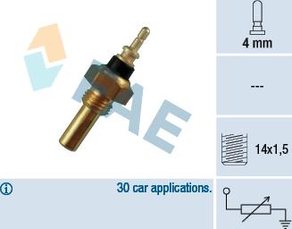 FAE 32330 - Датчик, температура на охладителната течност vvparts.bg