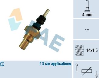 FAE 32250 - Датчик, температура на охладителната течност vvparts.bg