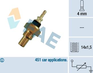 FAE 32220 - Датчик, температура на охладителната течност vvparts.bg