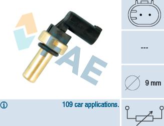 FAE 32705 - Датчик, температура на охладителната течност vvparts.bg