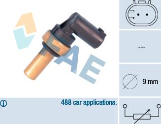 FAE 32710 - Датчик, температура на охладителната течност vvparts.bg