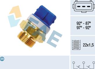 FAE 37920 - Термошалтер, вентилатор на радиатора vvparts.bg