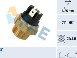 FAE 37480 - Термошалтер, вентилатор на радиатора vvparts.bg