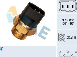 FAE 37820 - Термошалтер, вентилатор на радиатора vvparts.bg