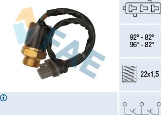 FAE 37870 - Термошалтер, вентилатор на радиатора vvparts.bg