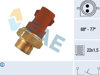 FAE 37230 - Термошалтер, вентилатор на радиатора vvparts.bg