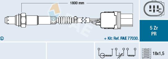 FAE 75054 - Ламбда-сонда vvparts.bg