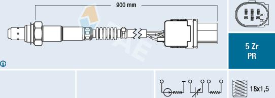 FAE 75055 - Ламбда-сонда vvparts.bg