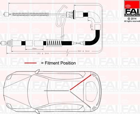 FAI AutoParts FBC0045 - Жило, ръчна спирачка vvparts.bg