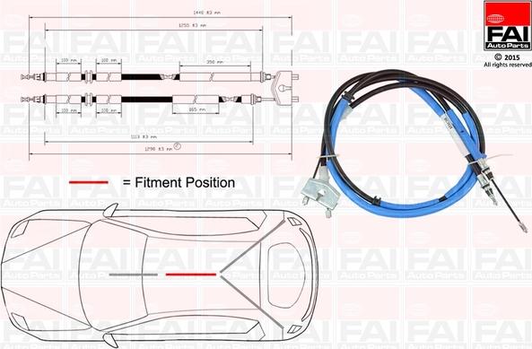 FAI AutoParts FBC0048 - Жило, ръчна спирачка vvparts.bg