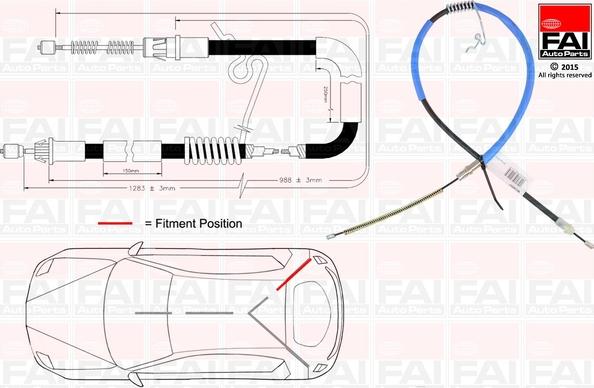 FAI AutoParts FBC0055 - Жило, ръчна спирачка vvparts.bg