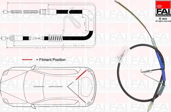 FAI AutoParts FBC0063 - Жило, ръчна спирачка vvparts.bg