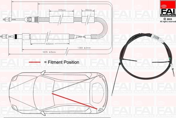 FAI AutoParts FBC0016 - Жило, ръчна спирачка vvparts.bg