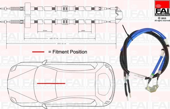 FAI AutoParts FBC0086 - Жило, ръчна спирачка vvparts.bg