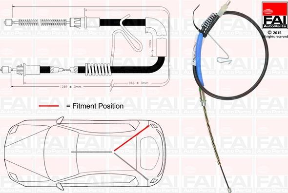 FAI AutoParts FBC0071 - Жило, ръчна спирачка vvparts.bg