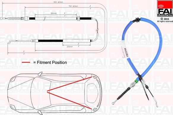 FAI AutoParts FBC0169 - Жило, ръчна спирачка vvparts.bg