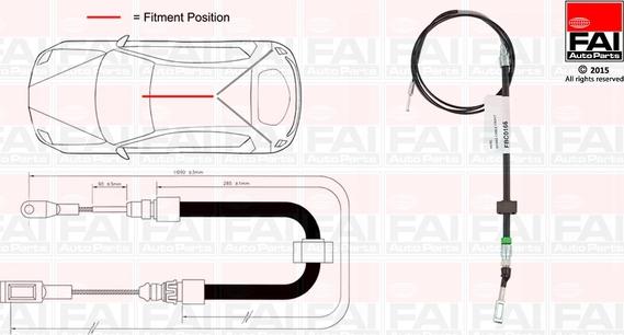 FAI AutoParts FBC0166 - Жило, ръчна спирачка vvparts.bg