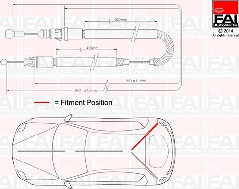 FAI AutoParts FBC0134 - Жило, ръчна спирачка vvparts.bg