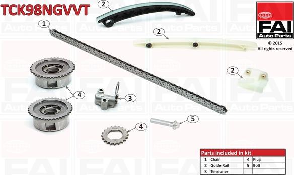 FAI AutoParts TCK98NGVVT - Комплект ангренажна верига vvparts.bg