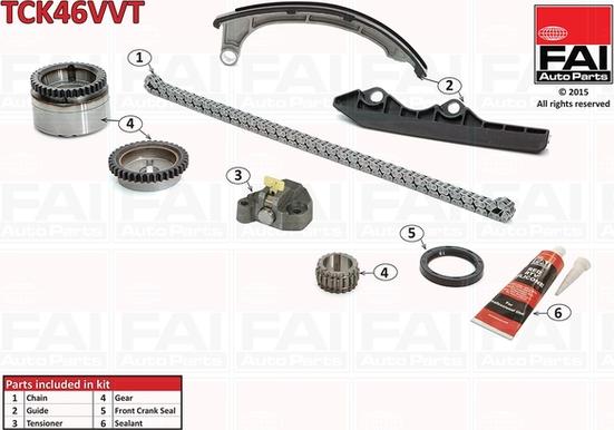 FAI AutoParts TCK46VVT - Комплект ангренажна верига vvparts.bg