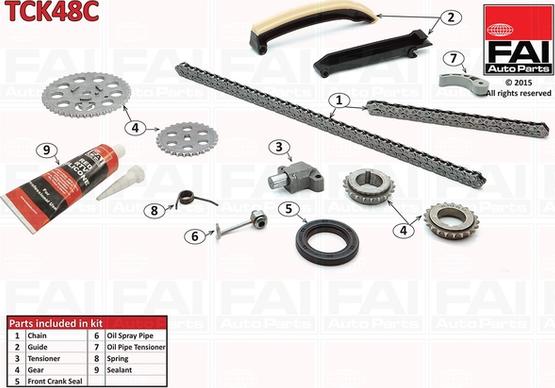 FAI AutoParts TCK48C - Комплект ангренажна верига vvparts.bg