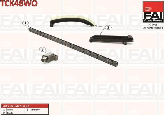 FAI AutoParts TCK48WO - Комплект ангренажна верига vvparts.bg