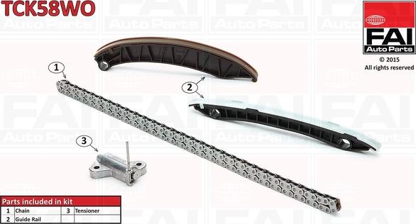 FAI AutoParts TCK58WO - Комплект ангренажна верига vvparts.bg