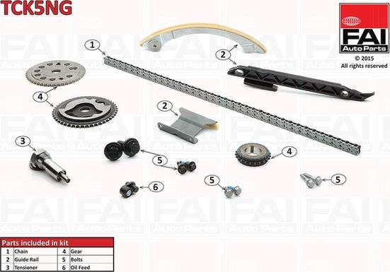 FAI AutoParts TCK5NG - Комплект ангренажна верига vvparts.bg