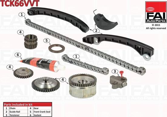 FAI AutoParts TCK66VVT - Комплект ангренажна верига vvparts.bg