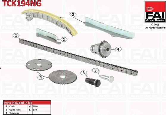 FAI AutoParts TCK194NG - Комплект ангренажна верига vvparts.bg