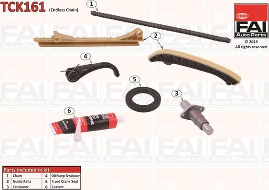 FAI AutoParts TCK161 - Комплект ангренажна верига vvparts.bg