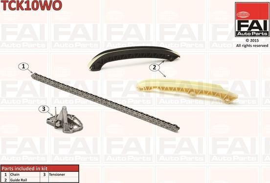 FAI AutoParts TCK10WO - Комплект ангренажна верига vvparts.bg