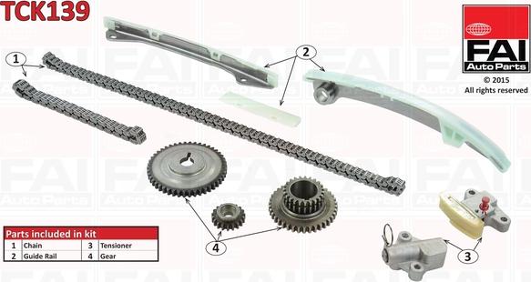 FAI AutoParts TCK139 - Комплект ангренажна верига vvparts.bg