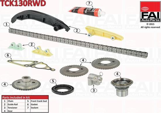 FAI AutoParts TCK130RWD - Комплект ангренажна верига vvparts.bg