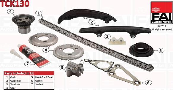 FAI AutoParts TCK130 - Комплект ангренажна верига vvparts.bg