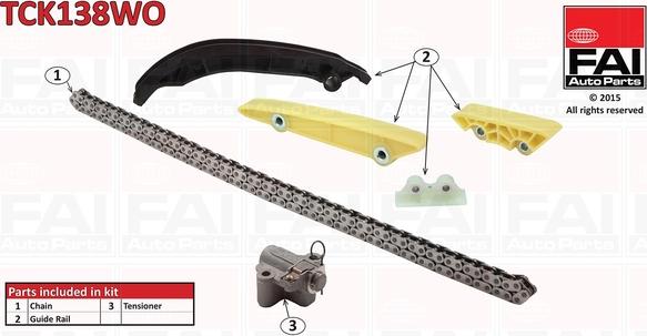 FAI AutoParts TCK138WO - Комплект ангренажна верига vvparts.bg