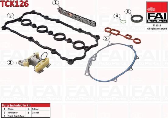 FAI AutoParts TCK126 - Комплект ангренажна верига vvparts.bg