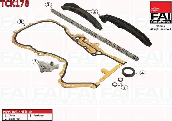 FAI AutoParts TCK178 - Комплект ангренажна верига vvparts.bg