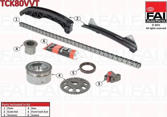 FAI AutoParts TCK80VVT - Комплект ангренажна верига vvparts.bg