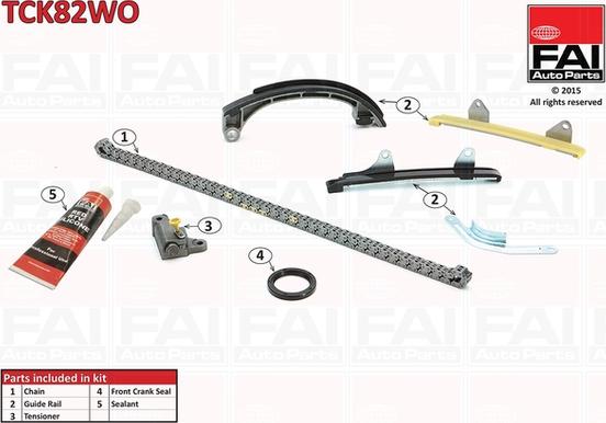 FAI AutoParts TCK82WO - Комплект ангренажна верига vvparts.bg