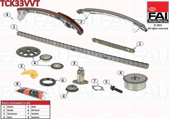 FAI AutoParts TCK33VVT - Комплект ангренажна верига vvparts.bg