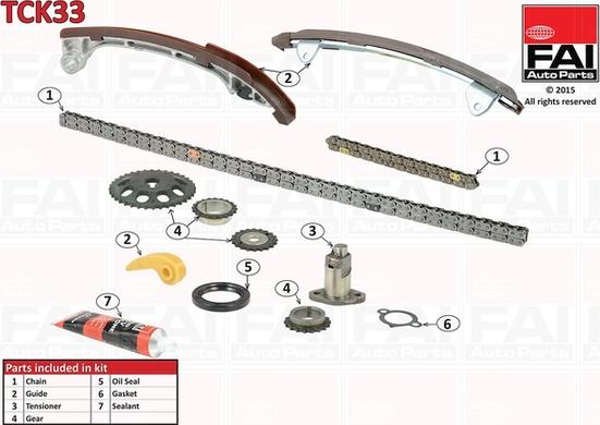 FAI AutoParts TCK33 - Комплект ангренажна верига vvparts.bg